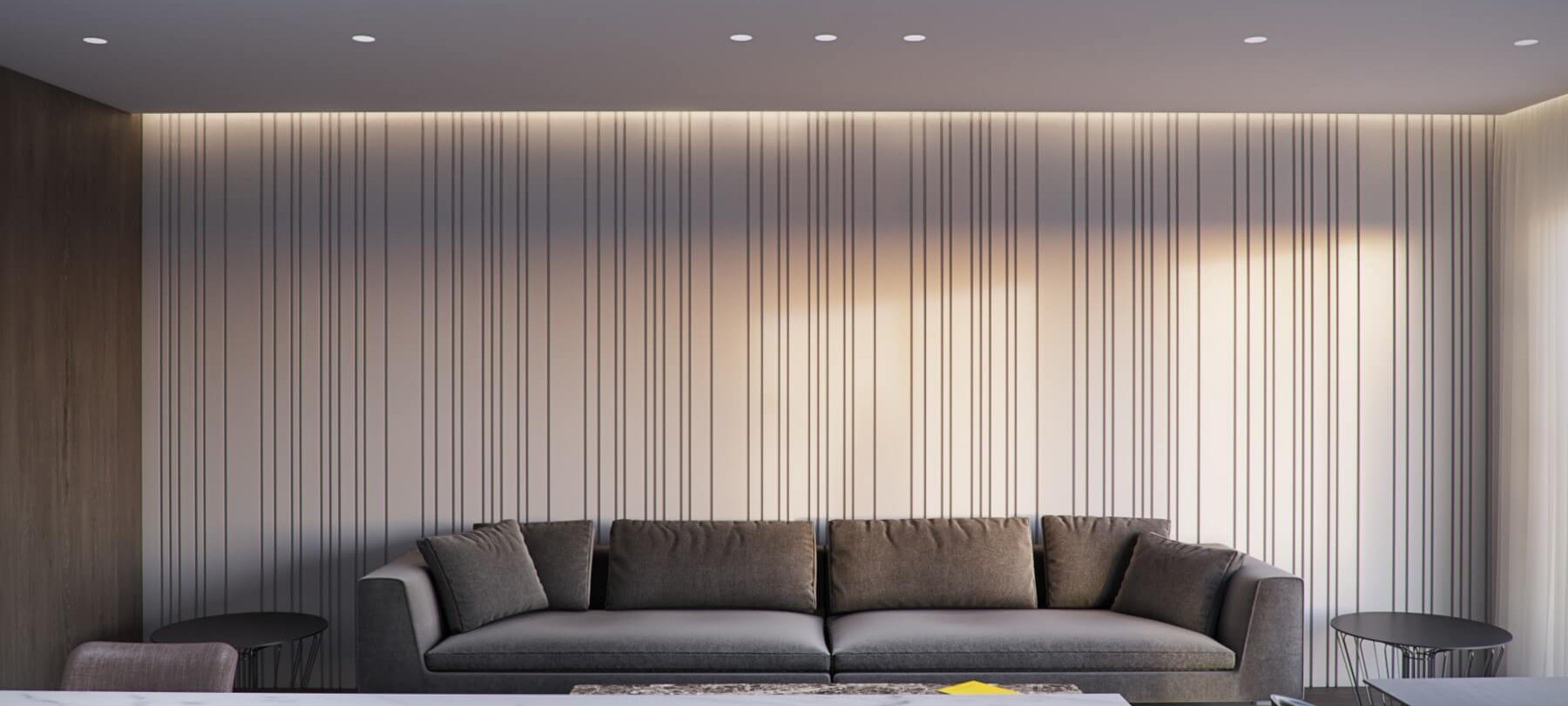 עיצוב סלון פנטהאוז באשדוד