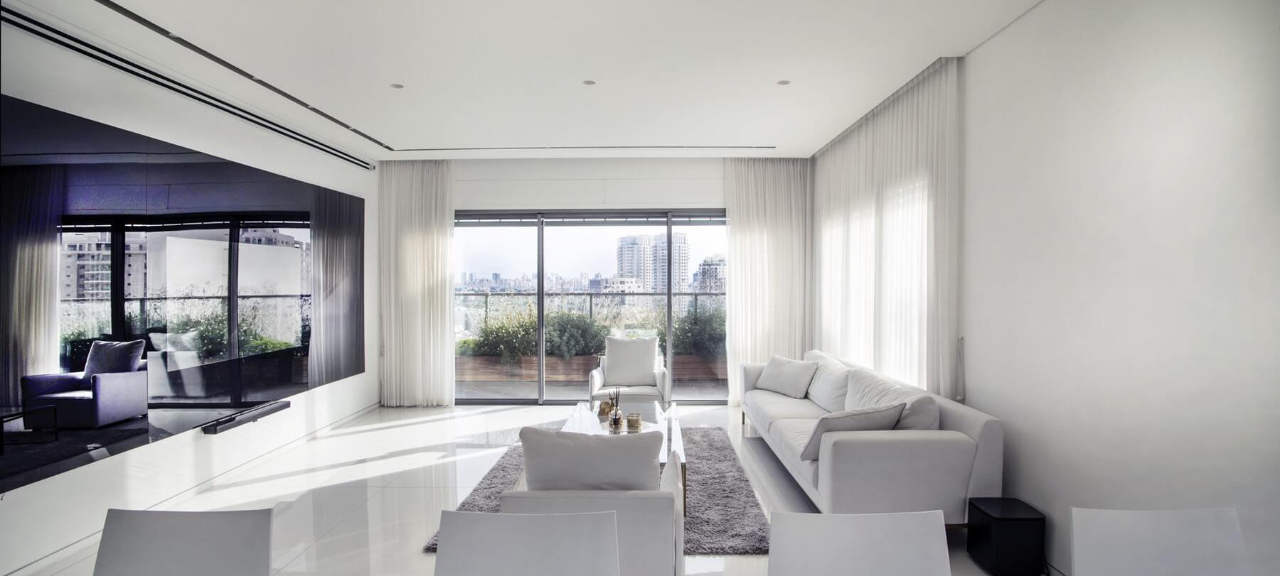 עיצוב פנים יוקרתי בפנטהאוז בפתח תקווה