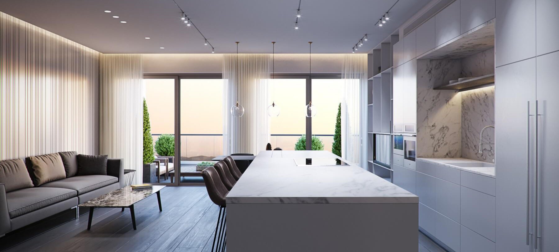 עיצוב פינת אוכל פנטהאוז באשדוד