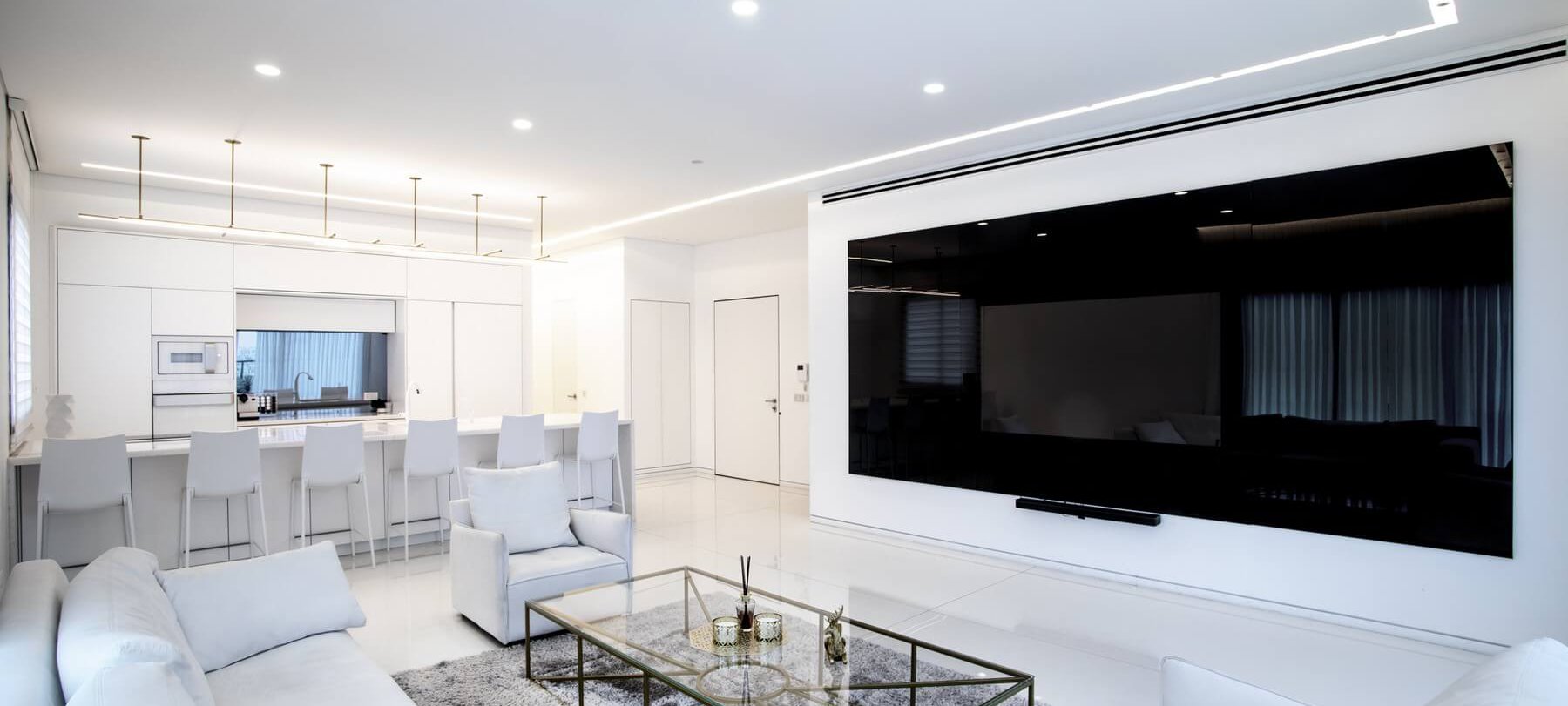 עיצוב דירת יוקרה בפנטהאוז בפתח תקווה