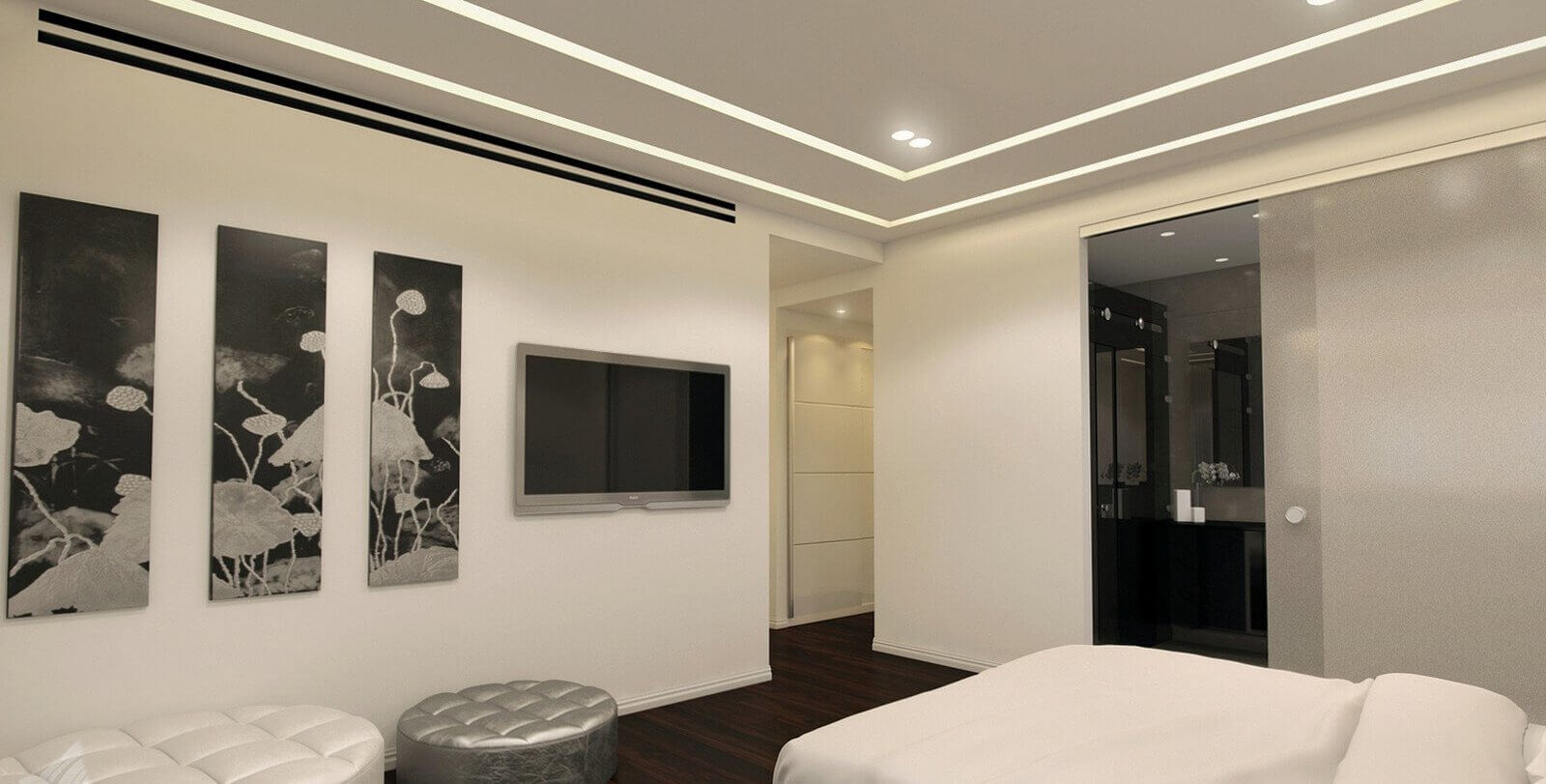 עיצוב חדר שינה יוקרתי בדירה בגבעתיים