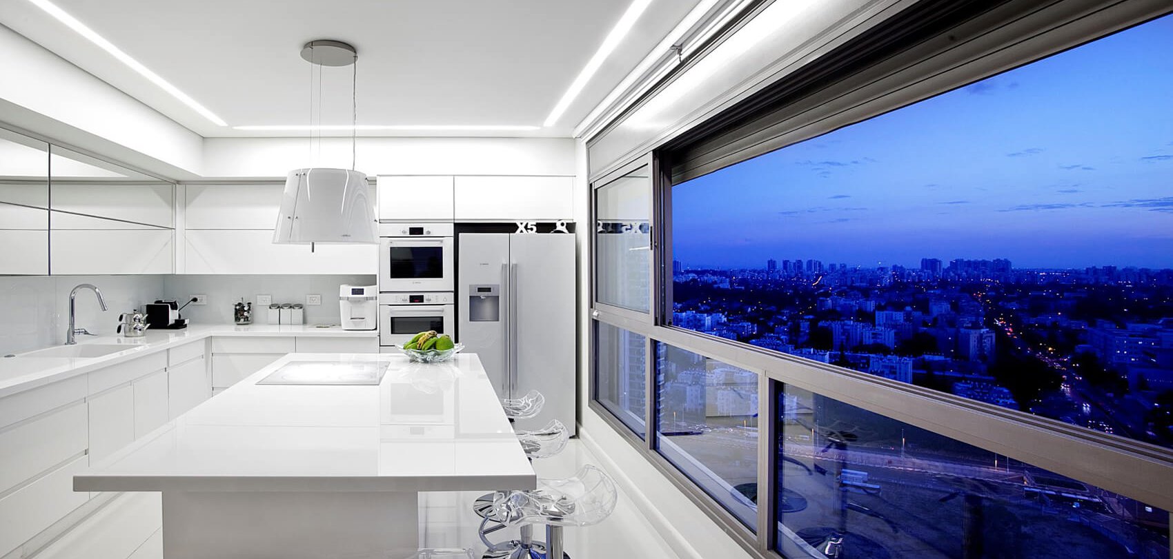 עיצוב מטבח יוקרתי בדופלקס בפתח תקווה