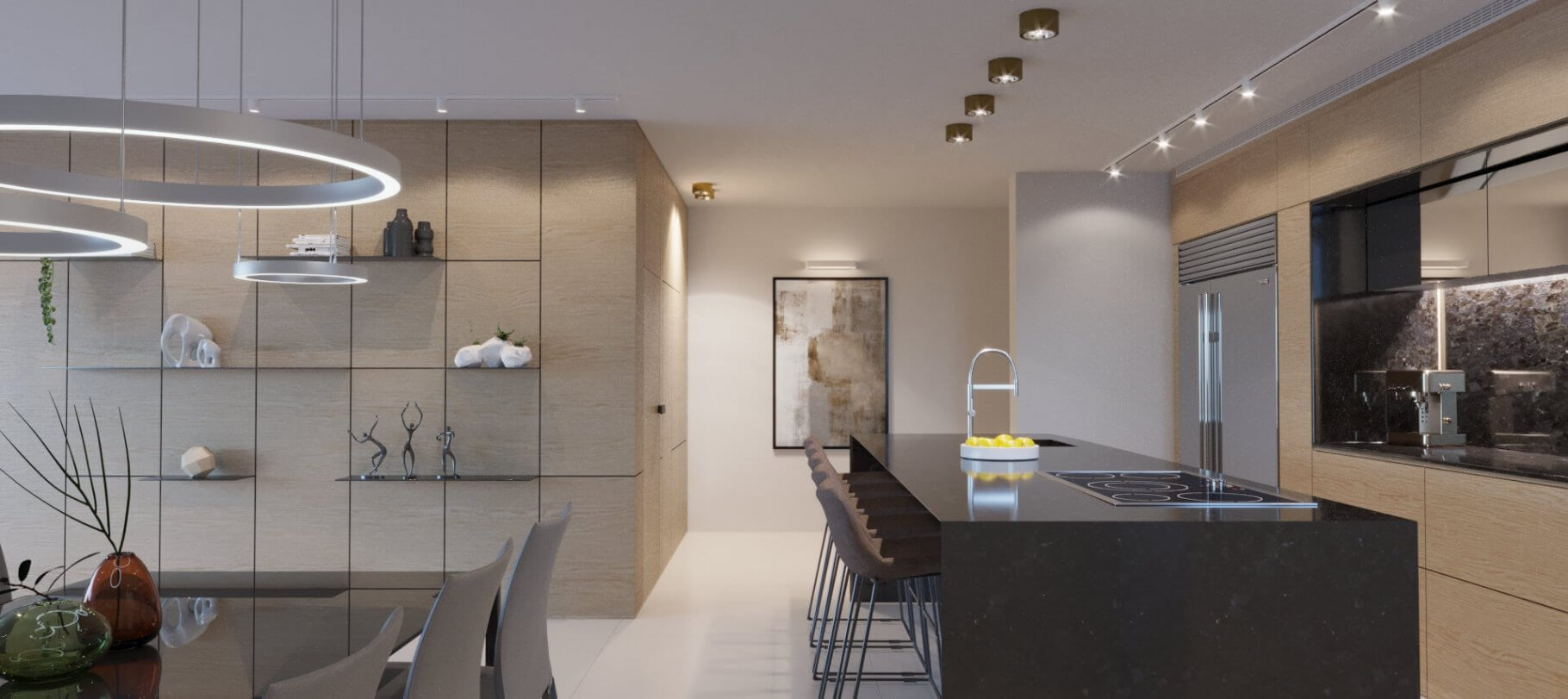 עיצוב פנים סלון בדירה ברמת אביב