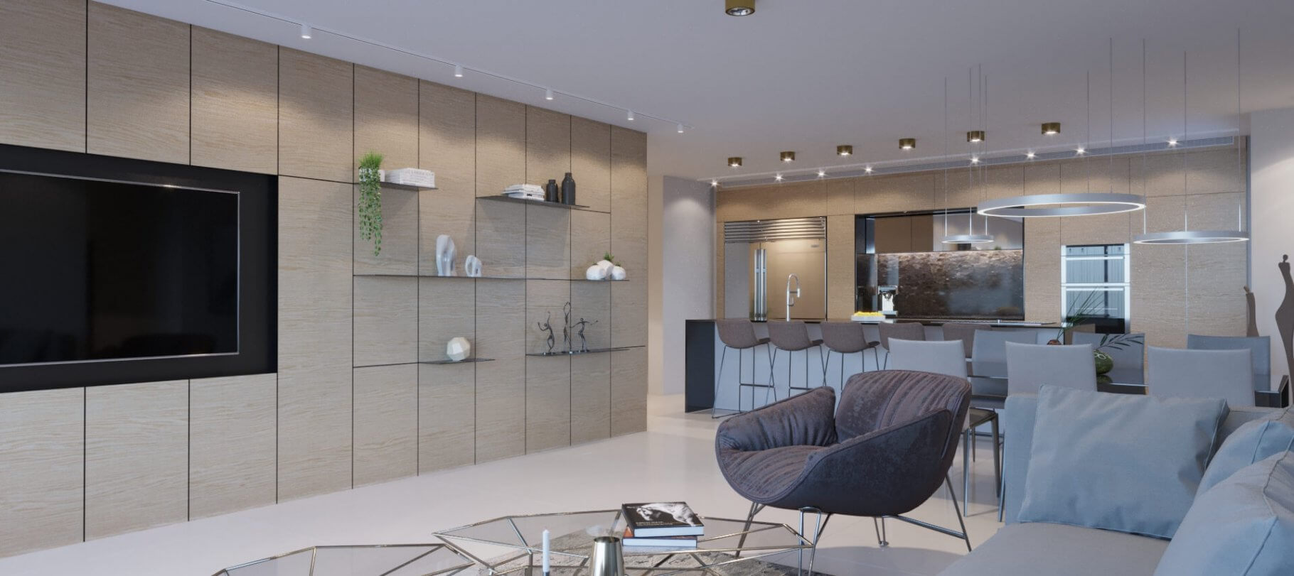 עיצוב פנים יוקרתי בדירה ברמת אביב