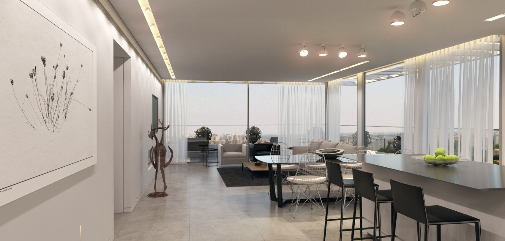 עיצוב פנים פנטהאוז ביהוד