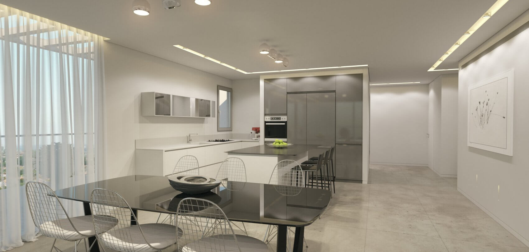 עיצוב פנים מודרני לפנטהאוז ביהוד