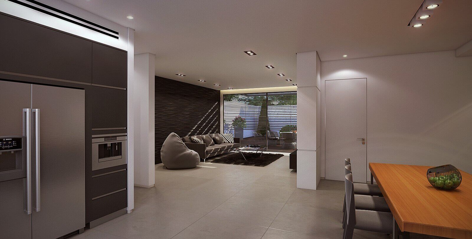 עיצוב פנים מודרני לדירת גן