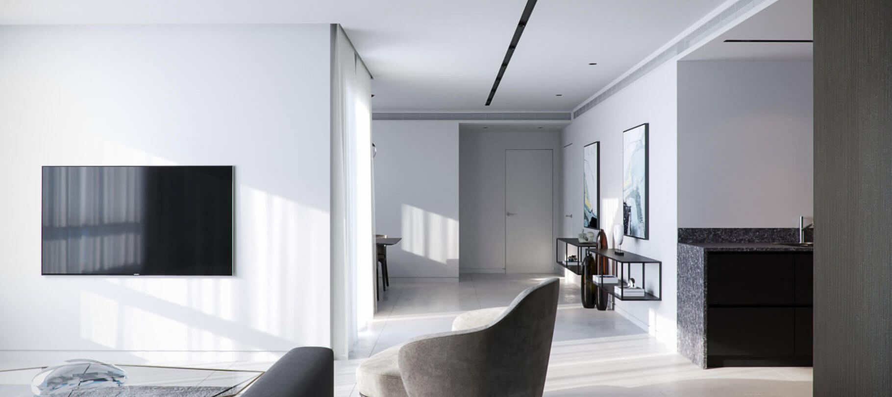 עיצוב פנים סלון מודרני