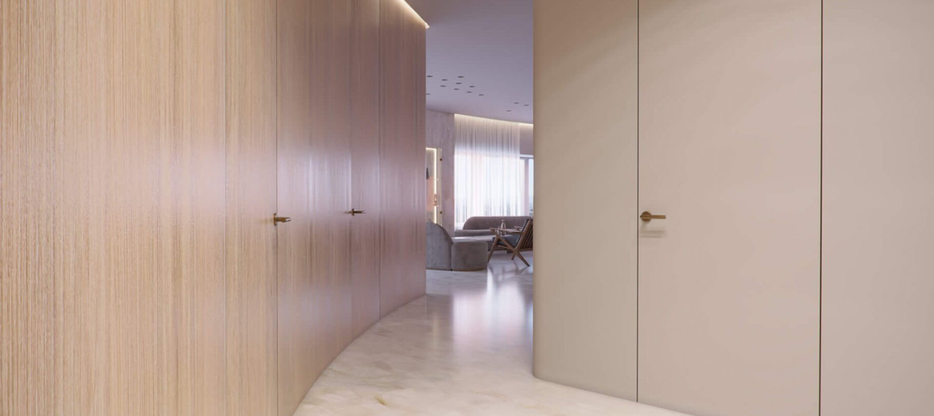 עיצוב מסדרון לדירה ברמת גן