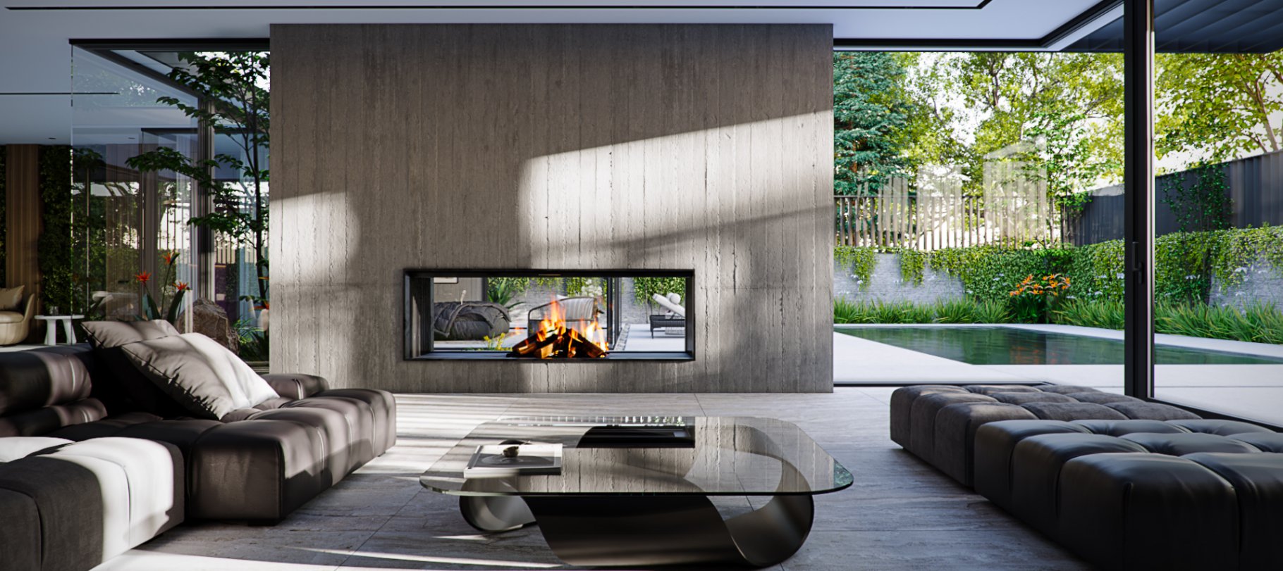 עיצוב בית פרטי בתל-אביב חלל סלון