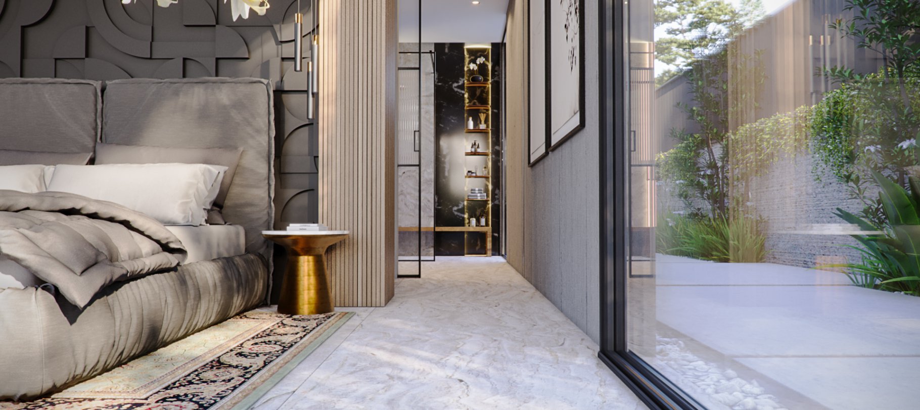 עיצוב בית פרטי בתל-אביב חלל סלון