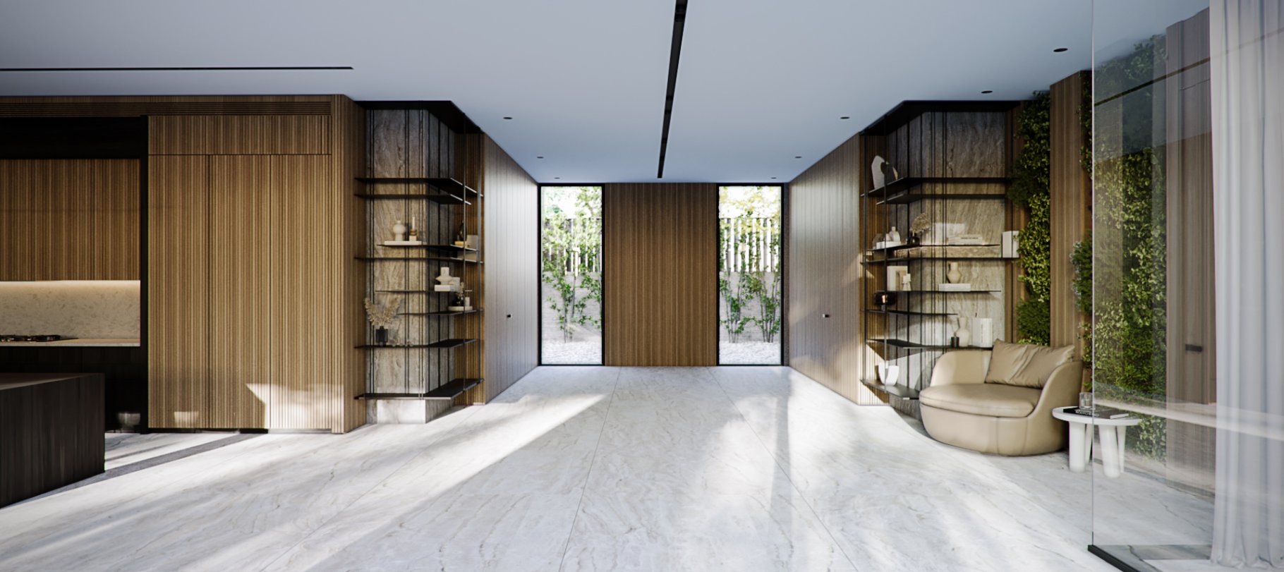 עיצוב בית פרטי בתל-אביב דלת כניסה