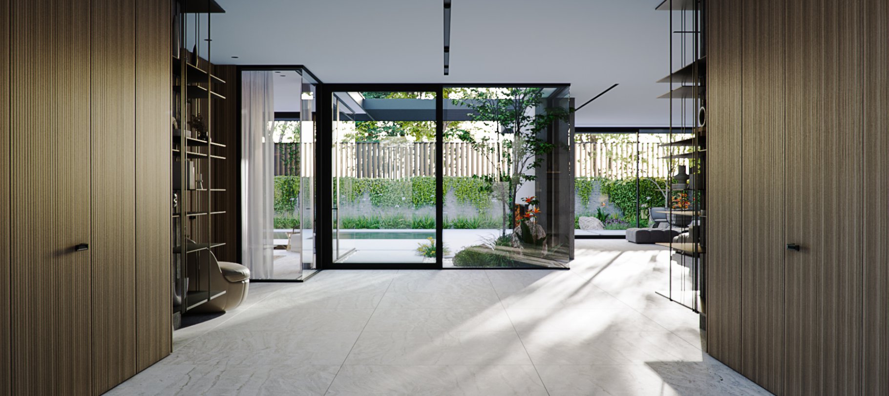 עיצוב בית פרטי בתל-אביב סלון